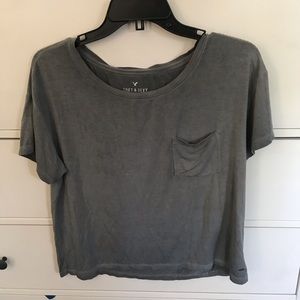 Gray Boxy Fit Top